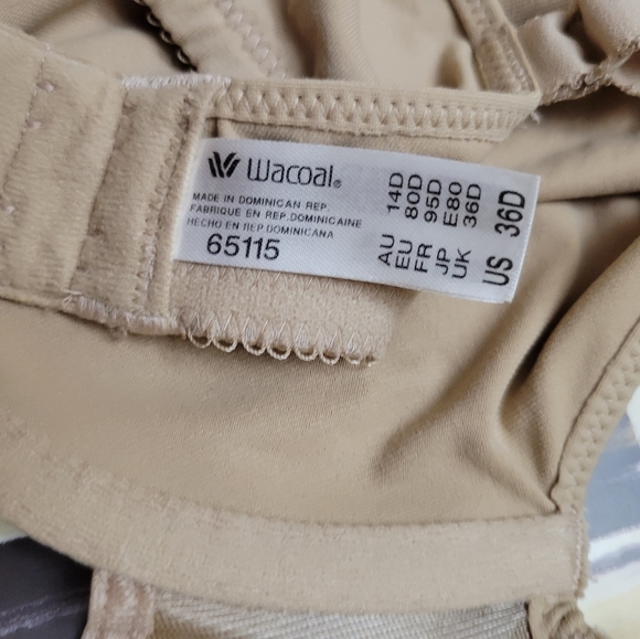 Wacoal 36 D Basic Beauty 65115 nude full coverage unlined - Picture 4 of 4